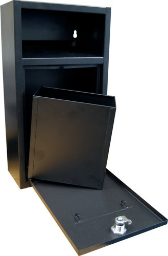 External Cigarette Bin Wall Mounted Black