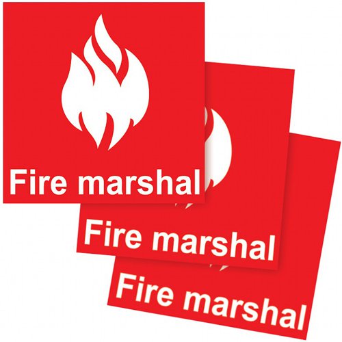 Fire Marshal Helmet Sticker 5 x 5 cm
