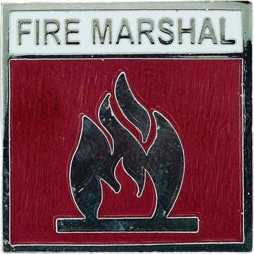 Fire Marshal Badge Metal 2.5cm Square