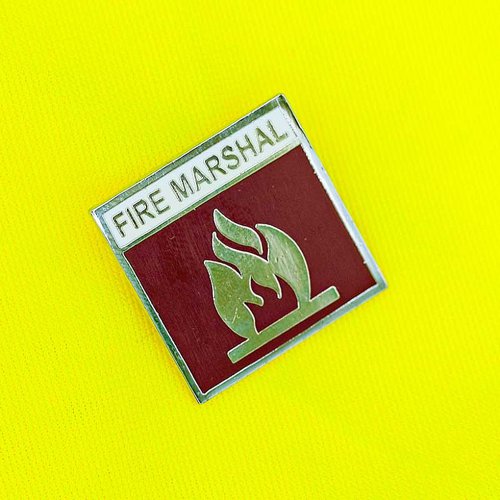 Fire Marshal Badge Metal 2.5cm Square