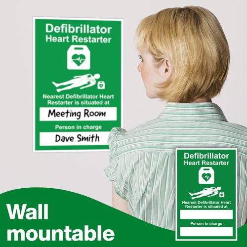 Nearest AED Is Sign Rigid 20cm x 30cm