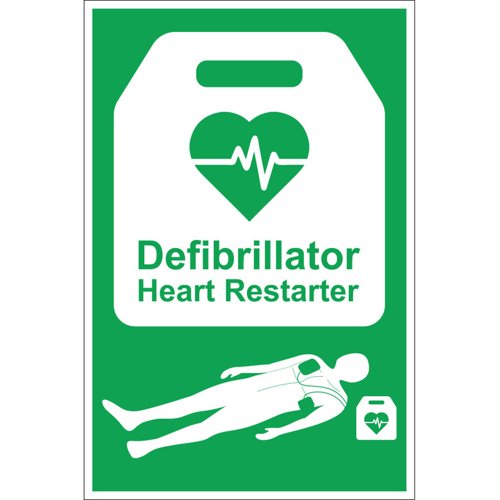 AED Sign Rigid 20cm x 30cm