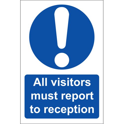 All Visitors Sign Rigid, 20cm x 30cm