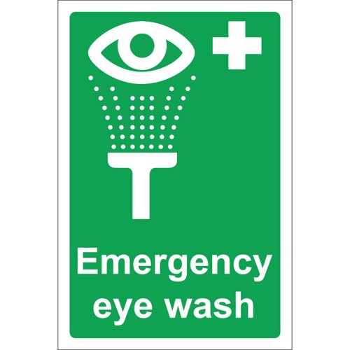 Emergency Eye Wash Sign Rigid 20cm x 30cm
