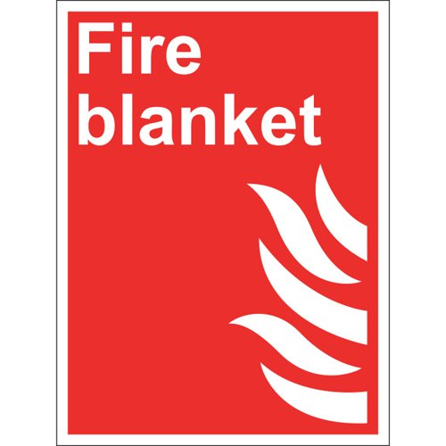 Fire Blanket Sign Rigid, 15cm x 20cm