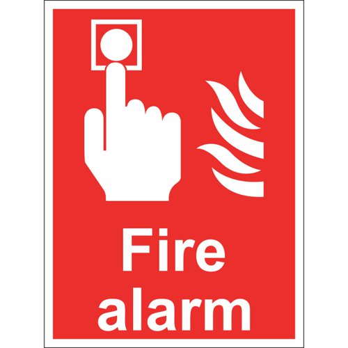 Fire Alarm Sign Rigid, 15cm x 20cm