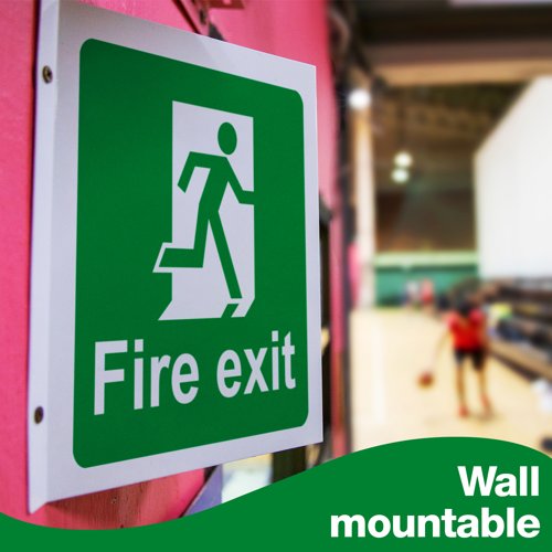 Fire Exit 3D Sign Projecting Rigid 43cm x 20cm