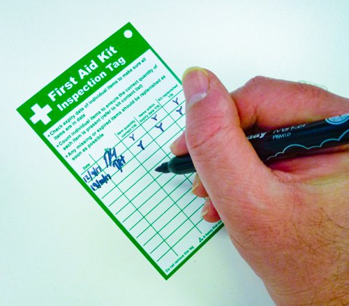 First Aid Kit Inspection Tag Single