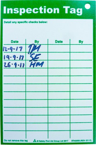 General Inspection Tag Single