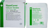 HypaCover Gauze Swabs 7.5cm x 7.5cm (20 Packs of 5 = 100)