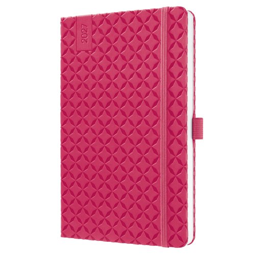 Jolie Weekly planner 2027 A5 13.50x20.30x1.60cm Fuchsia Pink pink hardcover 1 year 174 p. 80 gsm FSC-certified.