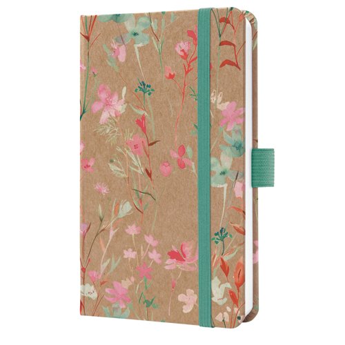 Jolie Weekly planner 2027 A6 9.50x15x1.60cm Green Floral Serenity brown/green/pink/red hardcover 1 year 174 p. 80 gsm 
