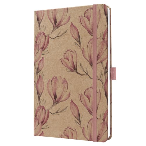 Jolie Weekly planner 2027 A5 13.50x20.30x1.60cm Magnolia Dreams brown/pink/white hardcover 1 year 174 p. 80 gsm 