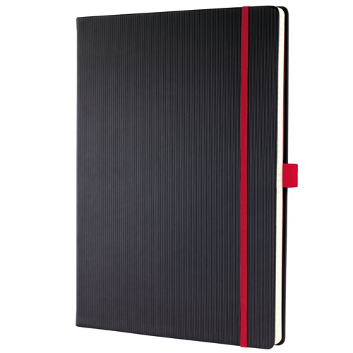 Conceptum Notebook A4 lined blk/Red