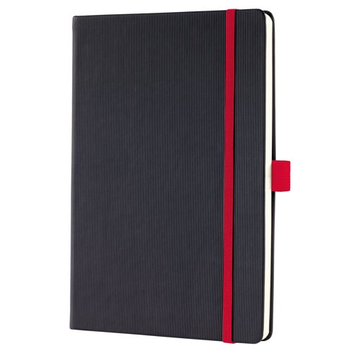 Conceptum Notebook A5 lined blk/Red