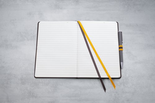 Linescape Dark Grey Lined Notebook