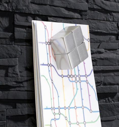 Wall Mounted Magnetic Glass Board 1300x550x18mm - Slate Glass Boards GL249