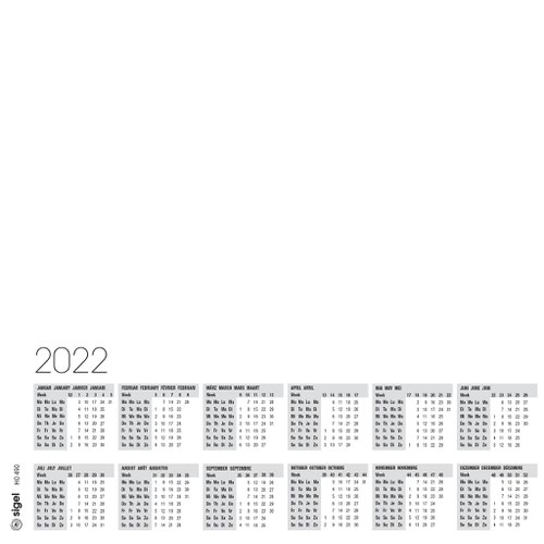 Sigel Paper Desk Pad Memo with 3 Year Calendar 595x410mm 30 Sheets White HO490