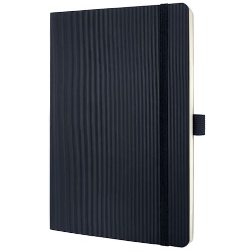 Conceptum A5 Soft Cover Notebook 135x210mm Black 194pg Ruled 80gsm CO321 [Pack 1]