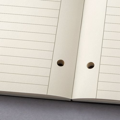 Sigel CONCEPTUM A4 Casebound Hard Cover Notepad 4 Hole Punched Ruled 120 Detachable Pages Black CO801