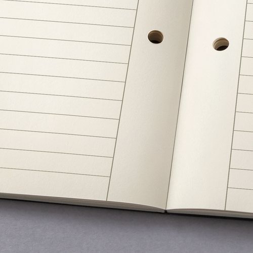 Sigel CONCEPTUM A5 Casebound Hard Cover Notepad 2 Hole Punched Ruled 120 Detachable Pages Black CO803