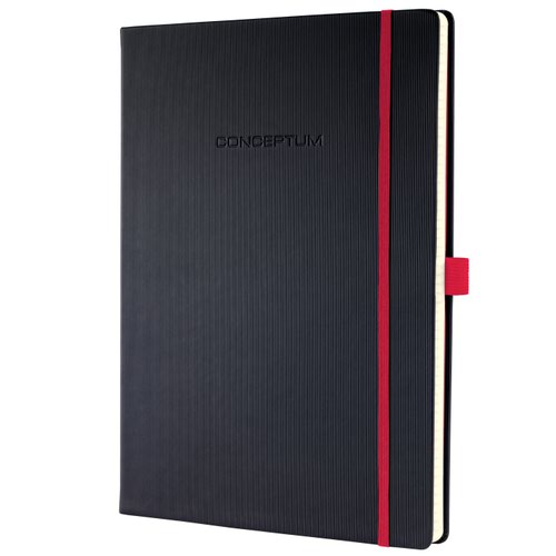 SIGEL Notebook Conceptum Red Edition Lined A4 Black/Red Hard Cover