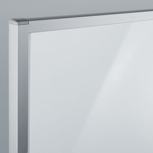 Meet up Agile Whiteboard 900 x 1800 x 17mm - White Coated metal surface, aluminium