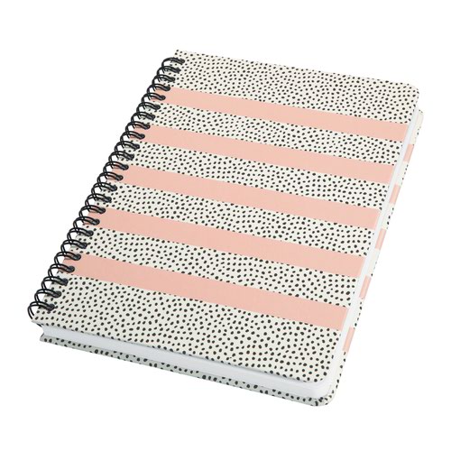 SIGEL Spiral notebook Jolie Sweet Dots Dot Grid (Dotted) 100 gsm A5 White/Black/Rose Hard Cover