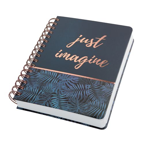 SIGEL Spiral notebook Jolie Mystic Jungle Dot Grid (Dotted) 120 gsm A5 Black/Blue Hard Cover