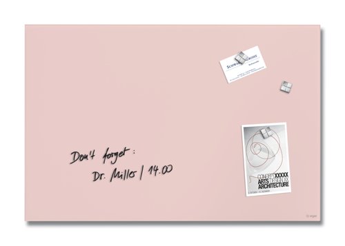 Artverum Magnetic Glass Drywipe Board Rose 600x400  - GL514 11717SG