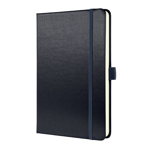 Sigel Conceptum Notebook A5 148x213x20mm Hardcover Softwave Surface 194 80gsm Ruled Pages With Pen Loop & Elastic Fastener Grey Metallic - CO405