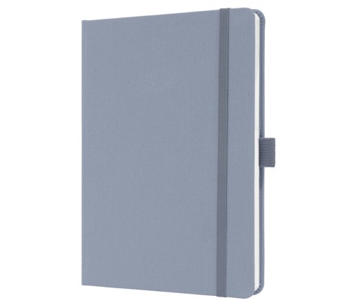 Sigel Jolie Notebook A5 Hardcover A5 152x203x19mm Fabric Cover 192 100gsm Ruled Pages With Pen Loop & Elastic Fastener Light Lilac - JN407