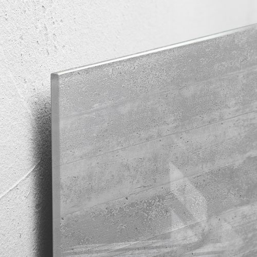 GL248 | The Artverum magnetic glass board with its writable surface is the modern alternative to a pinboard. This designer magnetic glass board adds a special decorative touch to any room. The magnetic glass board in 130 x 55 cm format, Fairfaced concrete design in grey, is the perfect setting for your ideas and eye-catching on any wall.Box contents: 1x Magnetic glass board, screws, anchors for solid walls, mounting instructions incl. drilling template, 2 extra-strong SuperDym magnets GL705 (silver, cube design)
