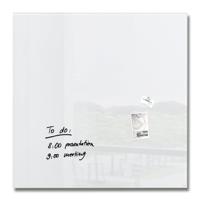 Wall Mounted Magnetic Glass Board 1000x1000x18mm - Super White