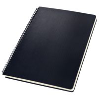 Sigel CONCEPTUM A4 Spiral Hard Cover Notepad 4 Hole Punched Ruled 160 Microperforated Pages Black CO821