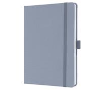 Sigel Jolie Notebook A5 Hardcover A5 152x203x19mm Fabric Cover 192 100gsm Ruled Pages With Pen Loop & Elastic Fastener Light Lilac - JN407