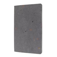 Sigel Re-Up Notebook A5 140x200x10mm Softcover Made Of Coffee Husks Pages Made Of Cotton Waste Vegan 100 100gsm Ruled Pages Dark Grey - RU105