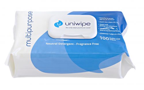 Uniwipe Multipurpose Wipes (Pack of 100) 5822