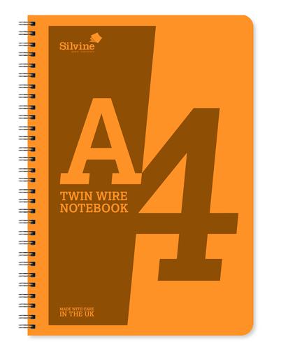 Silvine Notebook Polypropylene Wirebound 56gsm Ruled 160pp A4 Assorted Ref POLYA4AC[Pack 5] Sinclairs