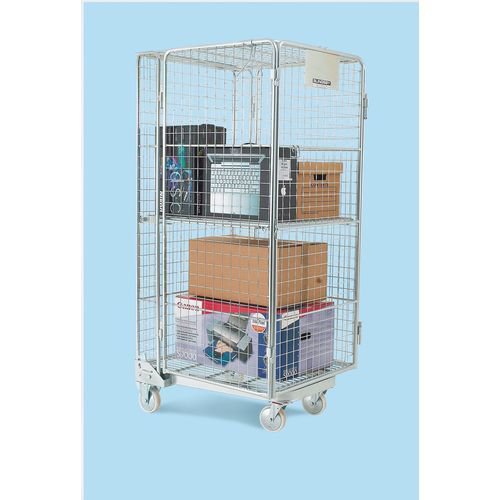 'A' frame roll containers - removable wire shelf