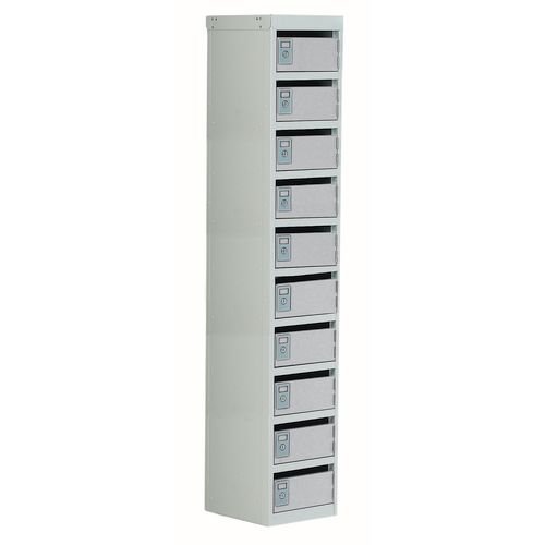 Locker - Post Box L.Grey Doors 100 Series Floor Mount 10 Box - Floor Mounted - Height: 12mm