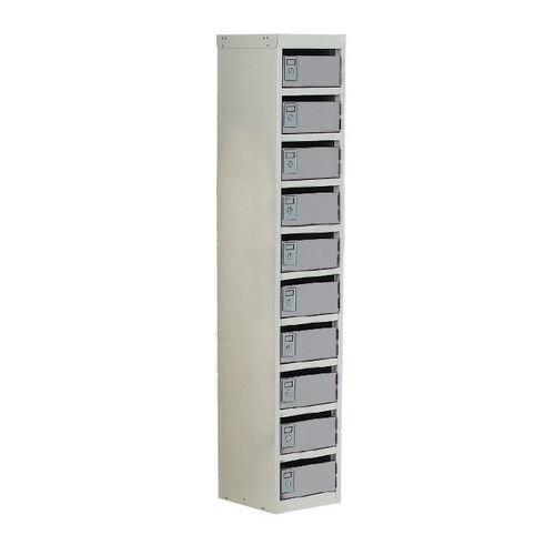 Locker - Post Box L.Grey Doors 140 Series Floor Mount 10 Box - Box Height: 140mm