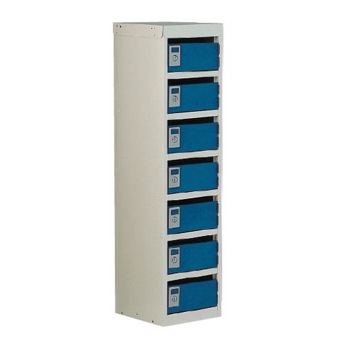 Locker - Post Box Blue Doors 140 Series Table Mount 7 Box