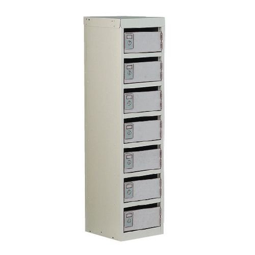 Locker - Post Box L.Grey Doors 140 Series Table Mount 7 Box - Box Height: 140mm