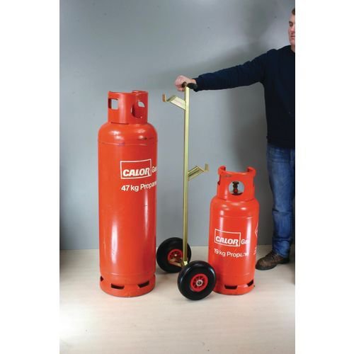 Twin hook cylinder trolleys, for 19kg and 47kg cylinders