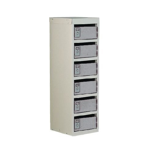 Locker - Post Box L.Grey Doors 240 Series Floor Mount 6 Box