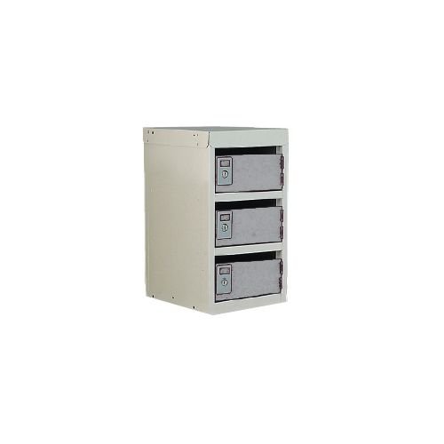 Locker - Post Box L.Grey Doors 240 Series Table Mount 3 Box