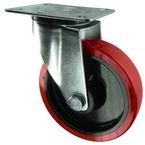 Castor, Poly. Tyred 100 mm Dia. Plate Fixing - Swivel