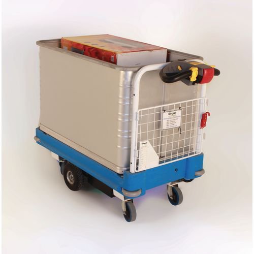 Slingsby powered Go-Far mailroom parcel truck with load level container