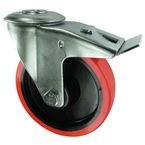 Castor, Poly. Tyred 125 mm  Fixing - Swivel Braked